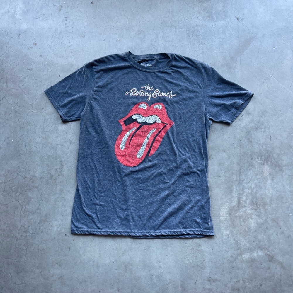 Rolling Stones Graphic Tee - Blue and Red